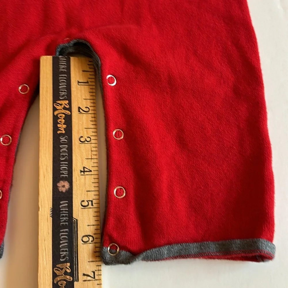 Toobydoo Red and blue sweater onesie 18-24 month Snap bottom ToobyDoo